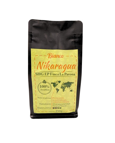 Nikaragua SHG EP Finca La Pavona – świeżo palona kawa ziarnista palarnia - Bianco Lody Tradycyjne