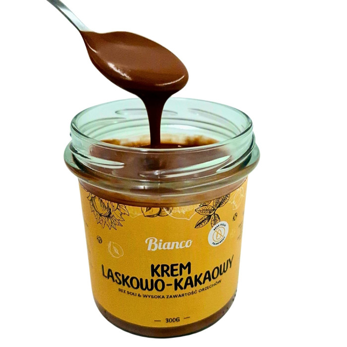 Krem laskowo-kakaowy -Aksamitny krem z orzechów laskowych i kakao