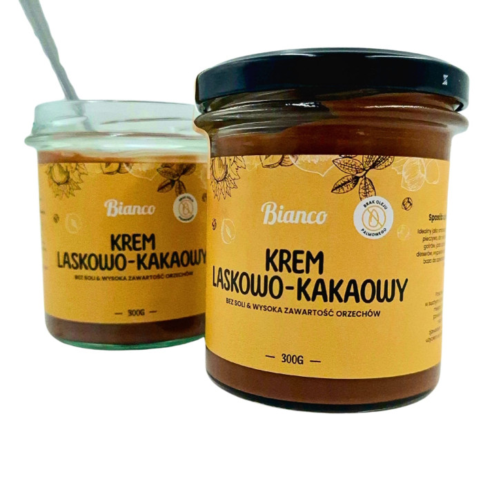 Krem laskowo-kakaowy -Aksamitny krem z orzechów laskowych i kakao