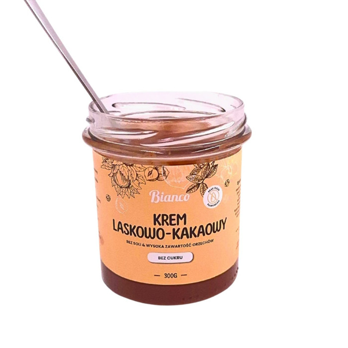 Rzemieślniczy krem z orzechów laskowych z kakao — wysoka zawartość orzechów
