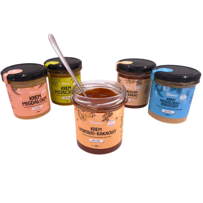 Rzemieślniczy krem z orzechów laskowych z kakao — wysoka zawartość orzechów