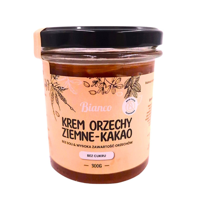 Krem z orzechów ziemnych i kakao bez cukru – rzemieślniczy, naturalny, premium