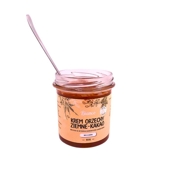Krem z orzechów ziemnych i kakao bez cukru – rzemieślniczy, naturalny, premium