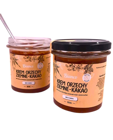 Krem z orzechów ziemnych i kakao bez cukru – rzemieślniczy, naturalny, premium