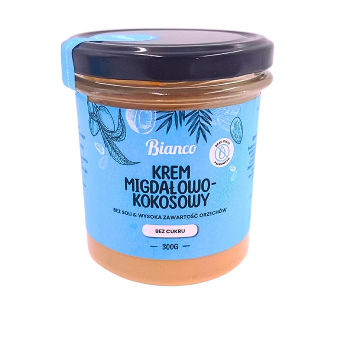 Krem migdałowo-kokosowy bez cukru – rzemieślniczy, naturalny, premium