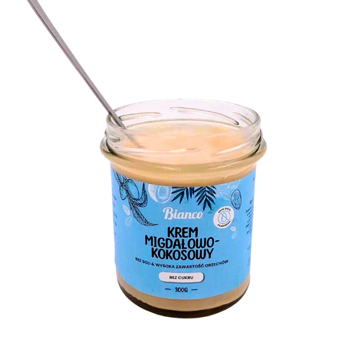Krem migdałowo-kokosowy bez cukru – rzemieślniczy, naturalny, premium