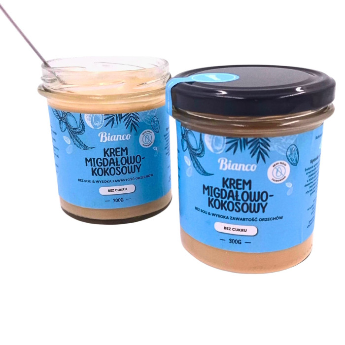 Krem migdałowo-kokosowy bez cukru – rzemieślniczy, naturalny, premium