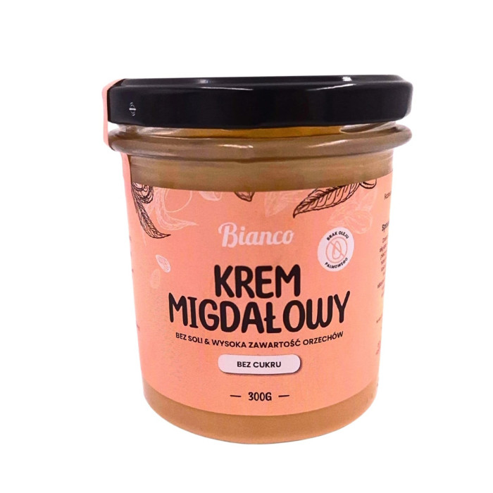 Krem migdałowy bez cukru – rzemieślniczy, premium, wysoka zawartość migdałów