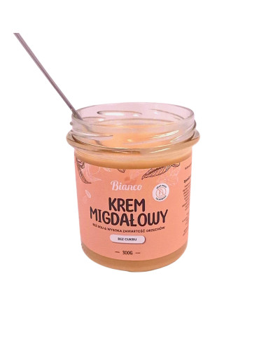 Krem migdałowy bez cukru – rzemieślniczy, premium, wysoka zawartość migdałów
