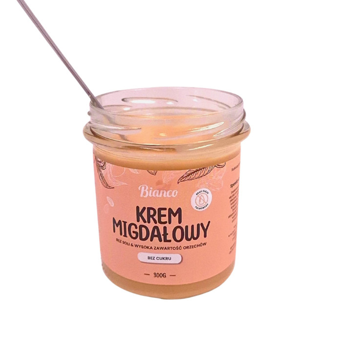 Krem migdałowy bez cukru – rzemieślniczy, premium, wysoka zawartość migdałów