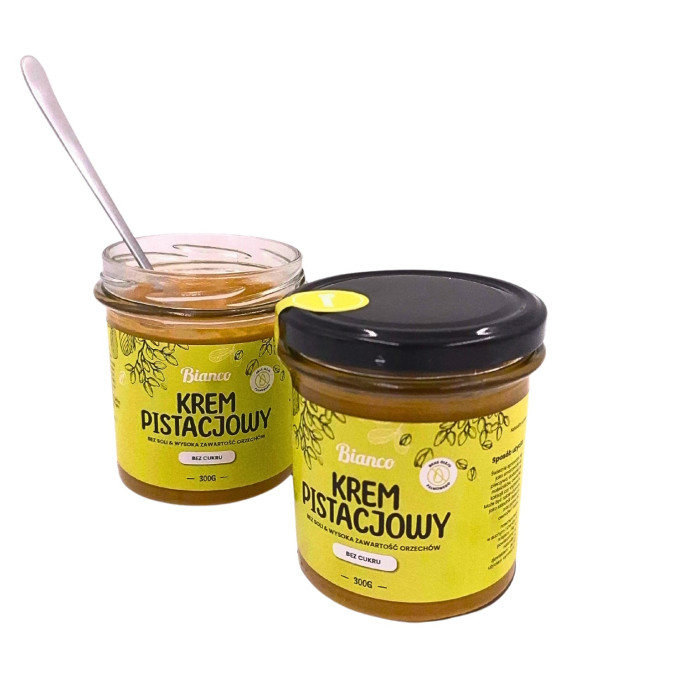 Krem pistacjowy bez cukru – rzemieślniczy, premium, wysoka zawartość pistacji