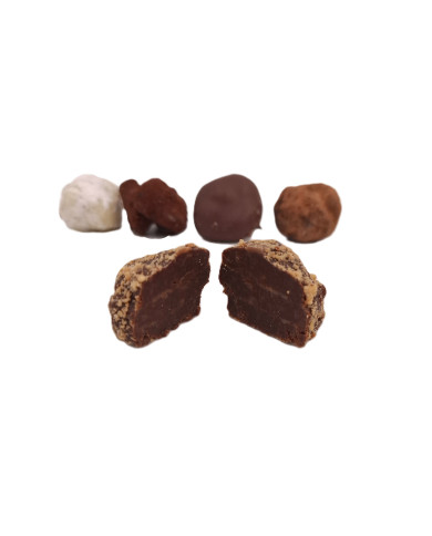 Trufla z orzechem laskowym – kremowa trufla z mlecznej czekolady i polskich orzechów