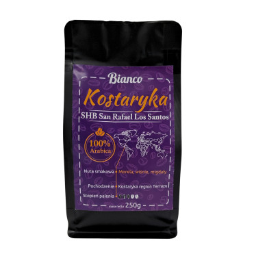 Kostaryka SHB San Rafael Los Santos – kawa specialty z Tarrazú palarnia Bianco
