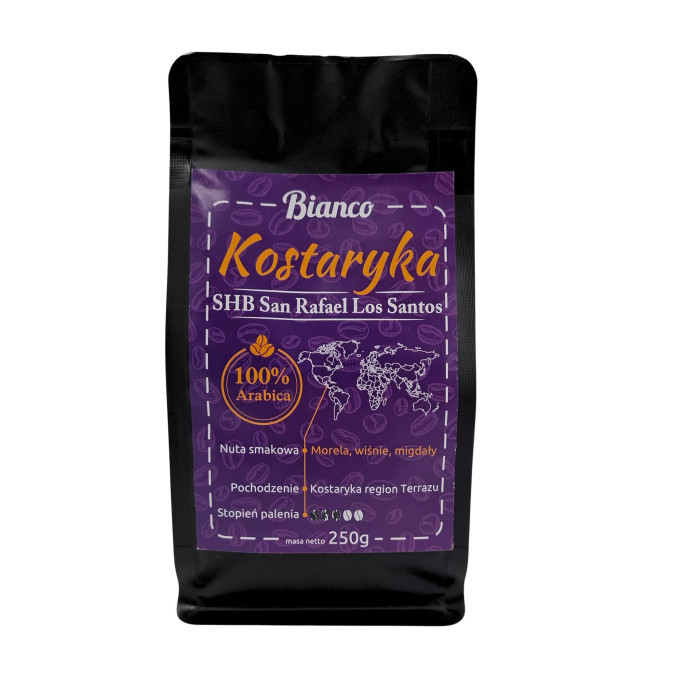 Kostaryka SHB San Rafael Los Santos – kawa specialty z Tarrazú palarnia Bianco
