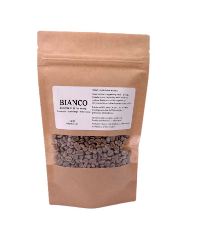 Zielone ziarna kawy 150 g – niepalona kawa do parzenia i palenia