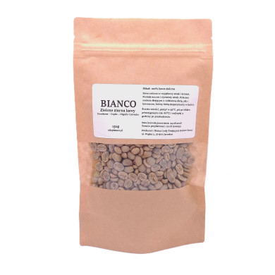 Zielone ziarna kawy 150 g – niepalona kawa do parzenia i palenia