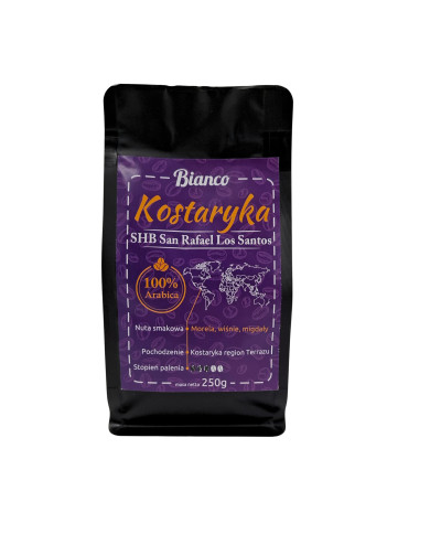 Kostaryka SHB San Rafael Los Santos – kawa specialty z Tarrazú palarnia Bianco